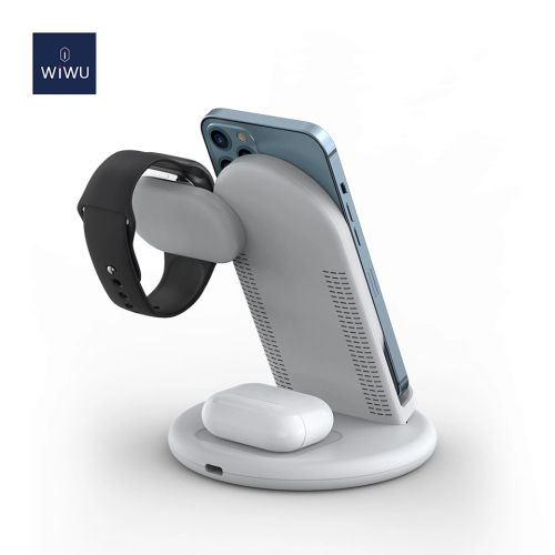 WiWU WI-W005 Power Air 3 In 1 Wireless Charger