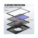 Étui robuste et résistant aux chocs avec béquille et dragonne pour tablette Samsung Tab S7 S8 S9 11" T870 X700 X710