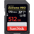 Carte SanDisk Extreme PRO SDXC UHS-I 512 Go - C10, U3, V30, 4K UHD, carte SD - SDSDXXY-512G-GN4IN