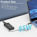 Chargeur d'ordinateur portable HP Slim 65 W USB Type C Adaptateur secteur pour HP Spectre X360, Elitebook x360, Chromebook, Elite x2, Envy, Pavilion ProBook Remplacement de voyage universel Lenovo Acer As