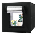 Taklffod Studio, photographie sur caisson lumineux portable avec lumière LED à intensité variable, fond en PVC et papier, pratique pour la prise de vue de petits objets.