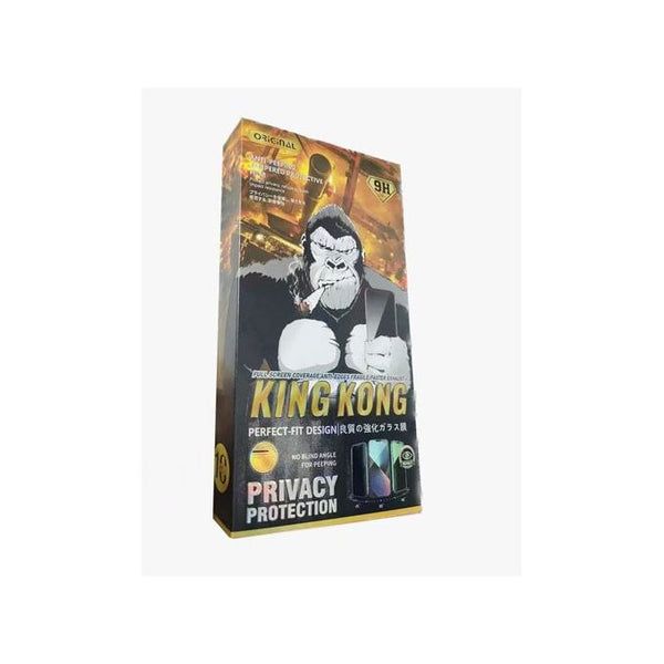 King Kong Privacy Glass Protection d'écran pour iPhone 15 Pro Max [6,7 pouces] Écran 1 Pack Verre Trempé, Protection du capteur, Compatible avec Dynamic Island, Compatible avec les coques