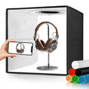 Taklffod Studio, photographie sur caisson lumineux portable avec lumière LED à intensité variable, fond en PVC et papier, pratique pour la prise de vue de petits objets.