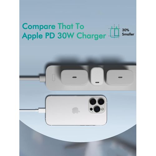 USB C Charger Block 30W Super Fast Charger - for iPhone 14/14 Pro/14 Pro Max/13/13 Mini/13 Pro/13 Pro Max/12,Google Pixel 7/6,Samsung Galaxy S21/S22,Note 20,iPad Pro 12.9/11 inch