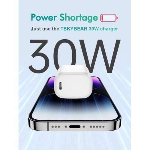 USB C Charger Block 30W Super Fast Charger - for iPhone 14/14 Pro/14 Pro Max/13/13 Mini/13 Pro/13 Pro Max/12,Google Pixel 7/6,Samsung Galaxy S21/S22,Note 20,iPad Pro 12.9/11 inch