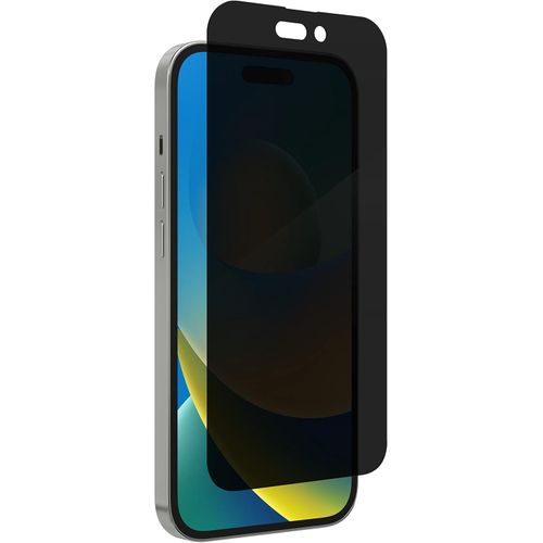 ZAGG InvisibleShield Glass Elite Screen Protector for iPhone 14 Pro Max, 2-Way Privacy, Reinforced Edges, 5X