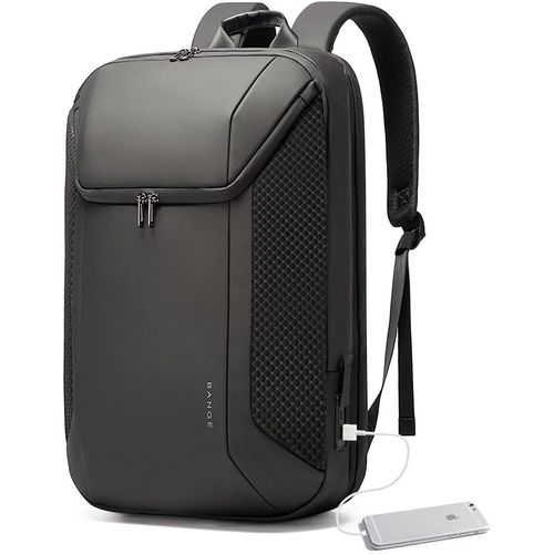 BANGE Smart Business Sac à dos étanche pour ordinateur portable de 15,6 à 17,3" avec port de charge USB 3.0 pour homme et femme