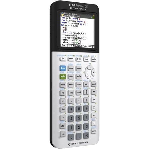 TEXAS INSTRUMENTS TI-83 Premium CE Edition Python – Calculatrice graphique – Mode examen