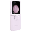 SAMSUNG Galaxy Z Flip5 Silicone Phone Case with Ring, Clear Protective Cover with Soft Matte Finish