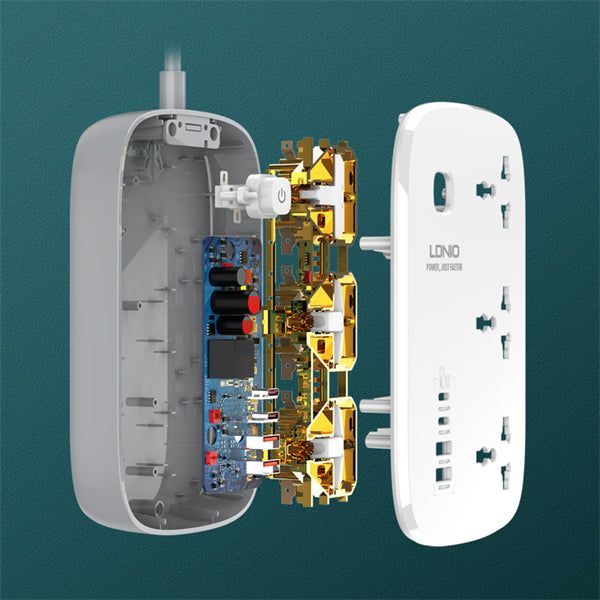 Multiprise 3 prises CA 4 ports USB SC3416