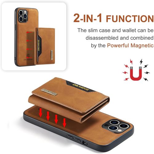 Wallet Case Compatible with iPhone 14 Pro Max, DG.MING Premium Leather Phone Case Back Cover Magnetic Detachable with Trifold Wallet Card Holder Pocket for iPhone 14 Pro Max