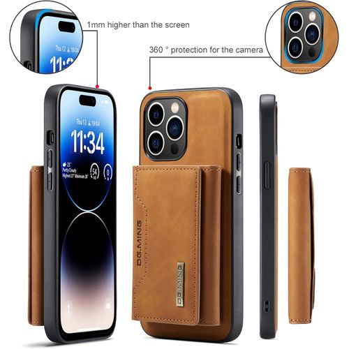 Wallet Case Compatible with iPhone 14 Pro Max, DG.MING Premium Leather Phone Case Back Cover Magnetic Detachable with Trifold Wallet Card Holder Pocket for iPhone 14 Pro Max