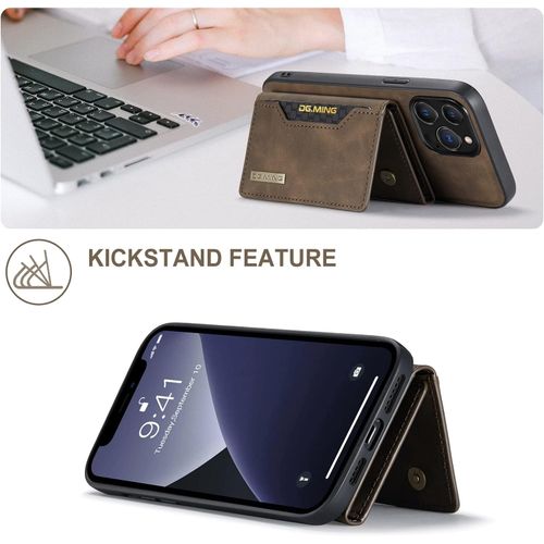 Wallet Case Compatible with iPhone 13 Pro Max, DG.MING Premium Leather Phone Case Back Cover Magnetic Detachable with Trifold Wallet Card Holder Pocket for iPhone 13 Pro Max