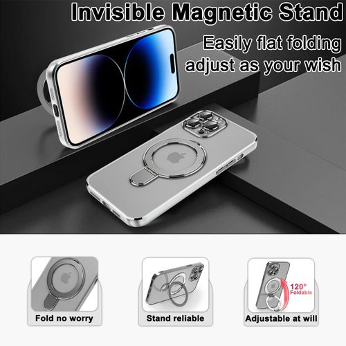 iPhone 14 Pro Max Case Clear with Camera Lens Protector [Compatible with Mag-Safe]