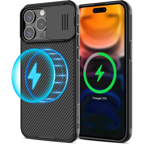 Nillkin for iPhone 15 Pro Max Magnetic Case with Camera Cover, CamShield Pro 15 Pro Max 5G Case 6.7’’