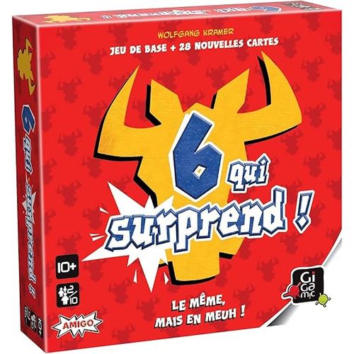 Gigamic - Six Qui SURPREND, AMZIX Jeu de Carte A PARTIR DE 10 ANS