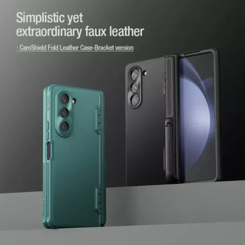 Nillkin Camshield Fold Leather Bracket Version Camera protective cover case for Samsung Galaxy Z Fold5 (Fold 5)