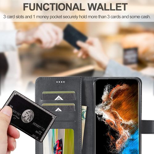 Galaxy S23 Plus Wallet Case, Samsung S23+ Case with Magnetic,Soft TPU Cover Bumper with Kickstand, Card Holder Flip Folio Cover for Samsung Galaxy S23 Plus