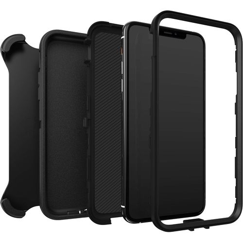 Étui OtterBox pour iPhone 11 Pro Max Defender Series - NOIR, robuste et durable, avec protection des ports, comprend un clip d'étui et une béquille