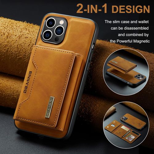 Wallet Case Compatible with iPhone 14 Pro Max, DG.MING Premium Leather Phone Case Back Cover Magnetic Detachable with Trifold Wallet Card Holder Pocket for iPhone 14 Pro Max