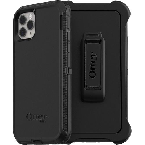 Étui OtterBox pour iPhone 11 Pro Max Defender Series - NOIR, robuste et durable, avec protection des ports, comprend un clip d'étui et une béquille