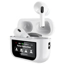 Casque Bluetooth intelligent à écran tactile Petyoung, véritables écouteurs sans fil, casque Bluetooth 5.3, contrôle tactile avec étui de chargement sans fil, microphone intégré