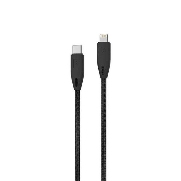 Câble tressé USB-C vers Lightning Powerology (2 m/6 pi)