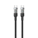 Porodo Braided Transparent USB-C TO USB-C Cable