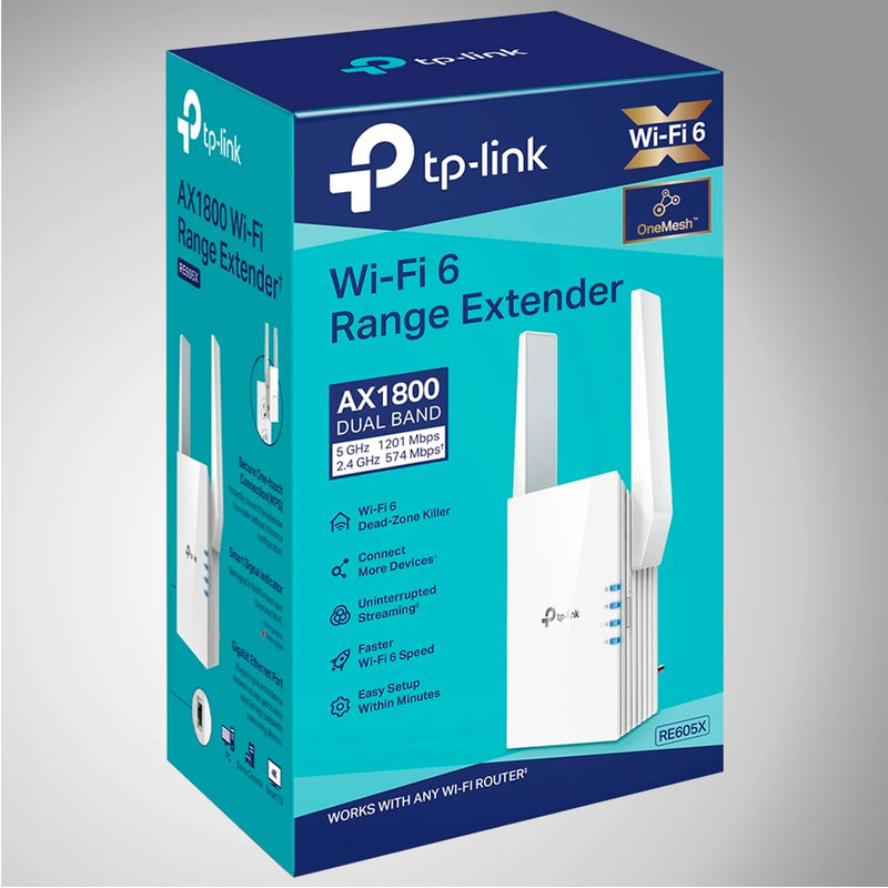 Tp-LINK WIFI6 RANGE EXTENDER AX1800 RE605X