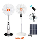 Media7Plus LV-8300A Ventilateur sur pied solaire de 16 pouces