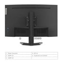 Écran de jeu incurvé LED Lenovo 31,5 pouces 144 Hz 1 ms WQHD AMD FreeSync