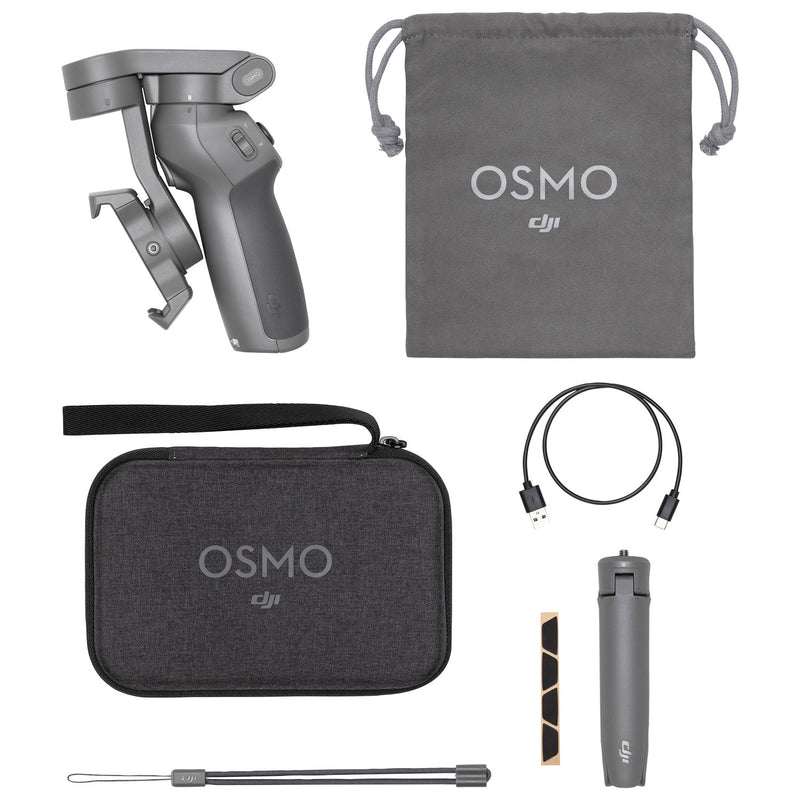 DJI Osmo Mobile 3 Combo - Stabilisateur à cardan de téléphone intelligent et trépied à poignée