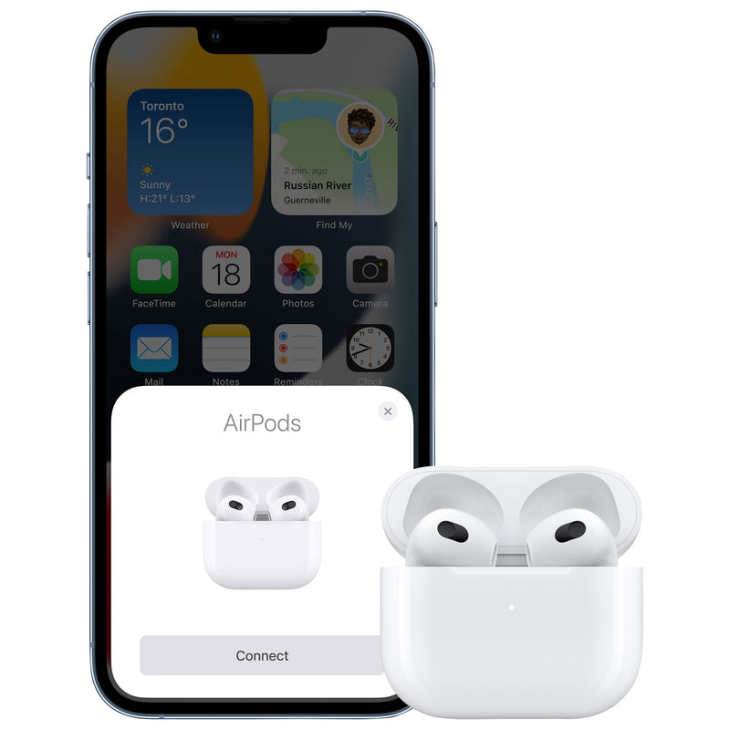 Apple AIRPODS 3 - Écouteurs boutons 100 % sans fil  (3e génération) avec étui de chargement MagSafe