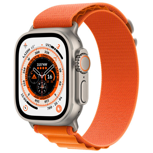 Apple Watch Ultra (GPS + Cellular) avec boîtier de 49 mm en titane