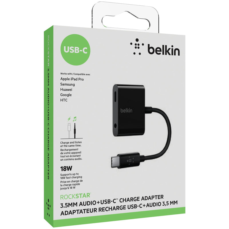 Belkin Adaptateur USB-C 2 in 1(audio + recharge)