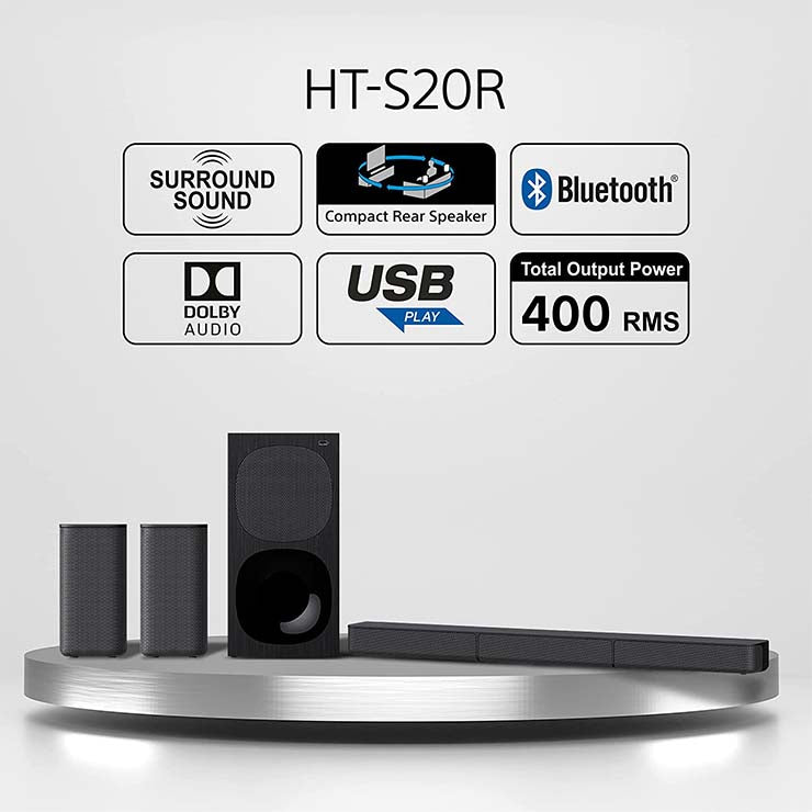 Sony Barre de son HT-S20R Real 5.1ch Dolby Digital pour téléviseur