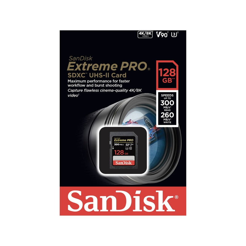 Sandisk Extreme Pro SDXC UHS-II Card 128GB - V90