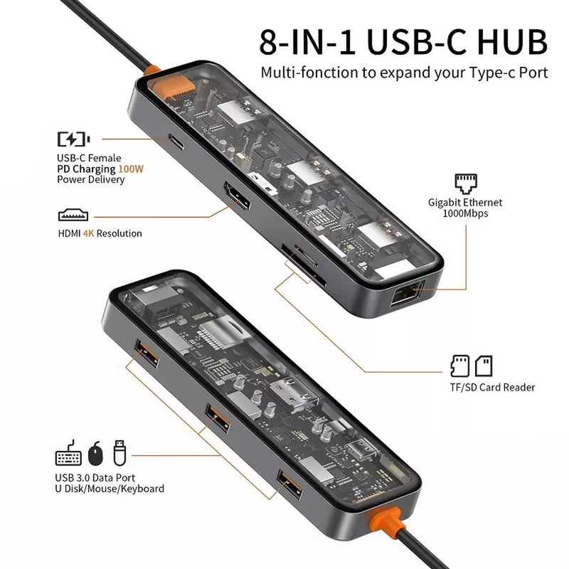 WIWU CYBER HUB HUB USB-C 8 EN 1