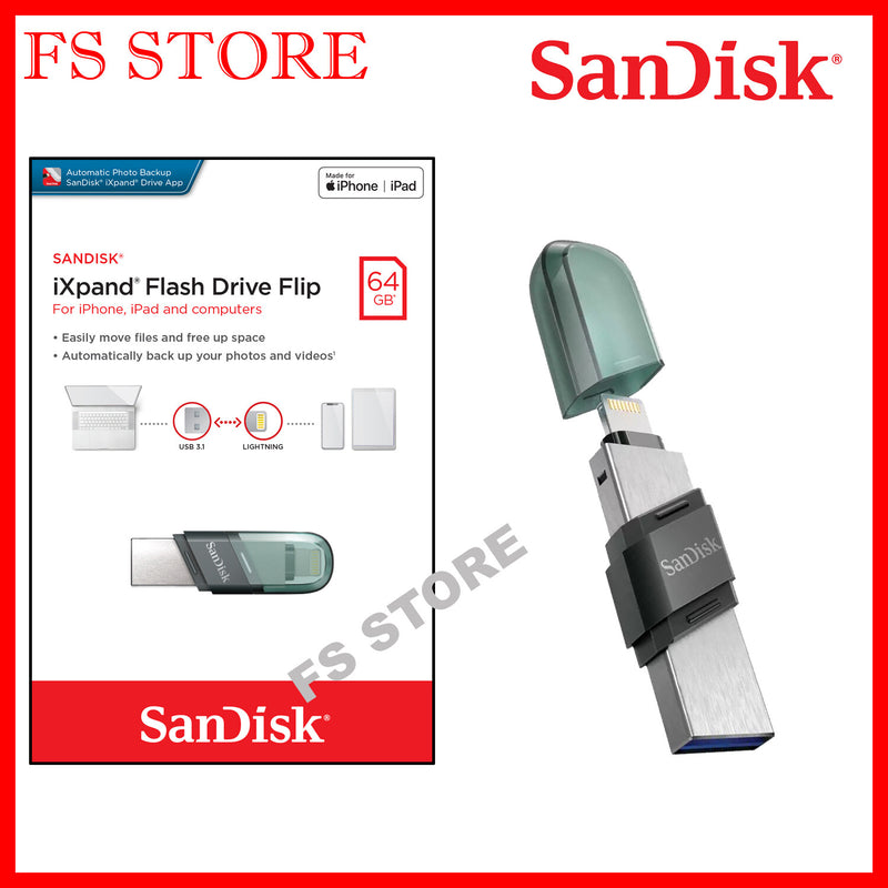 SANDISK IXPAND FLASH DRIVE FLIP 64GB