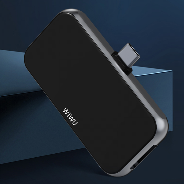 WiWU T5 Pro  4 en 1 USB-C Hub pour MacBook, Smartphones et IPad Pro